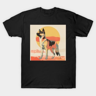 Norwegian Elkhound in 80's T-Shirt